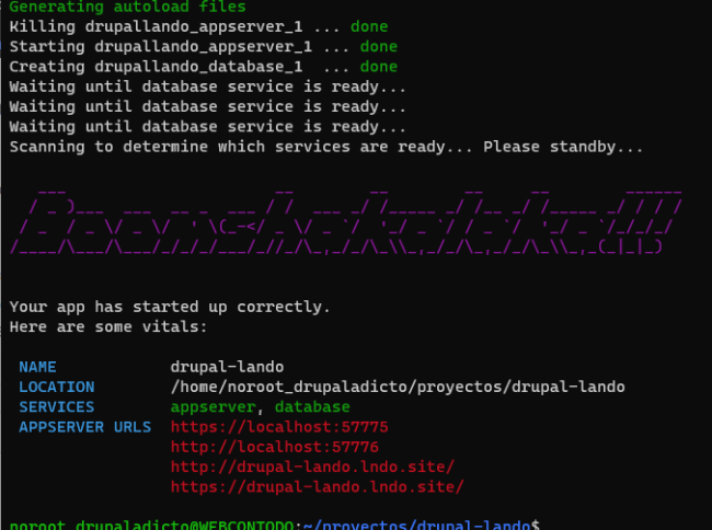 Drupal 9 headless Lando  | www.drupaladicto.com - Consultor especializado en drupal y symfony
