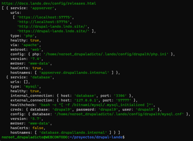 Drupal 9 headless Lando  | www.drupaladicto.com - Consultor especializado en drupal y symfony