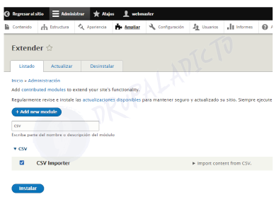 Csv Importer Drupal | www.drupaladicto.com - Consultor especializado en drupal y symfony